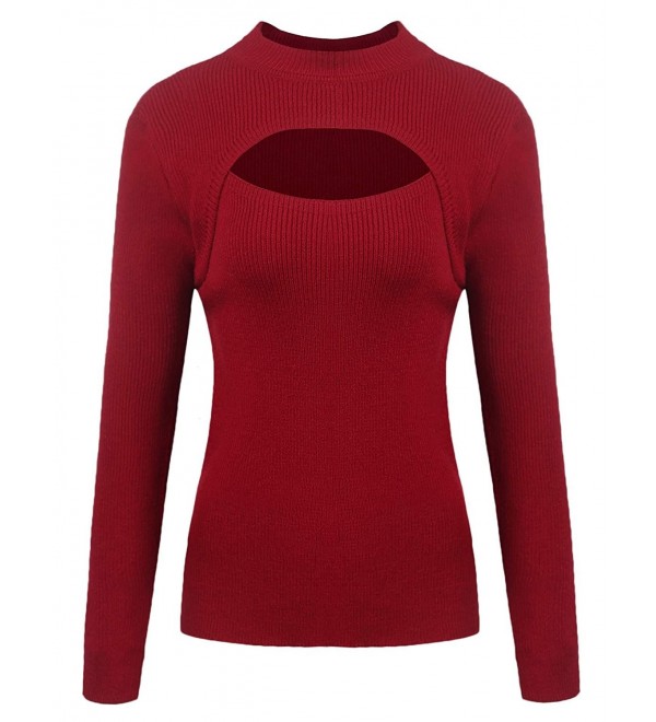 Acecor Keyhole Lightweight Turtleneck Pullover