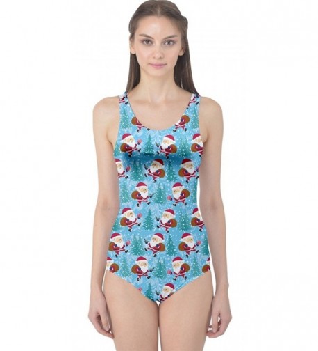 CowCow Christmas Illustration Womens Swimsuit
