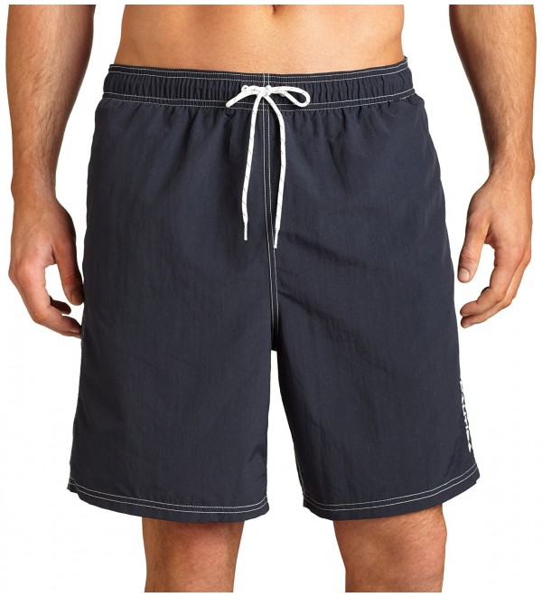 Men's Quick Dry Solid Swim Trunk - Navy - CS1141CH8DH