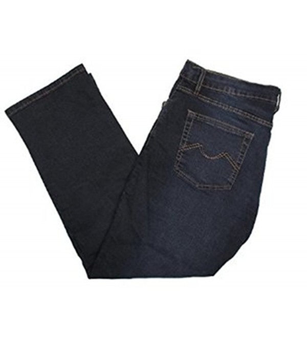 Men's Relaxed Fit Straight Leg Jeans Black/Blue - C612I3LCEPN