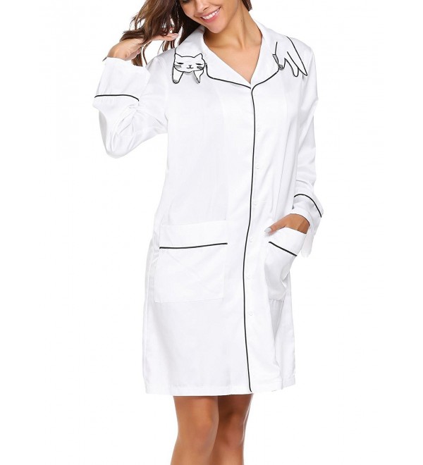 Goldenfox White Sleepwear Nightdress Nightshirt