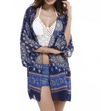 SimpleFun Womens Cardigan Chiffon Beachwear