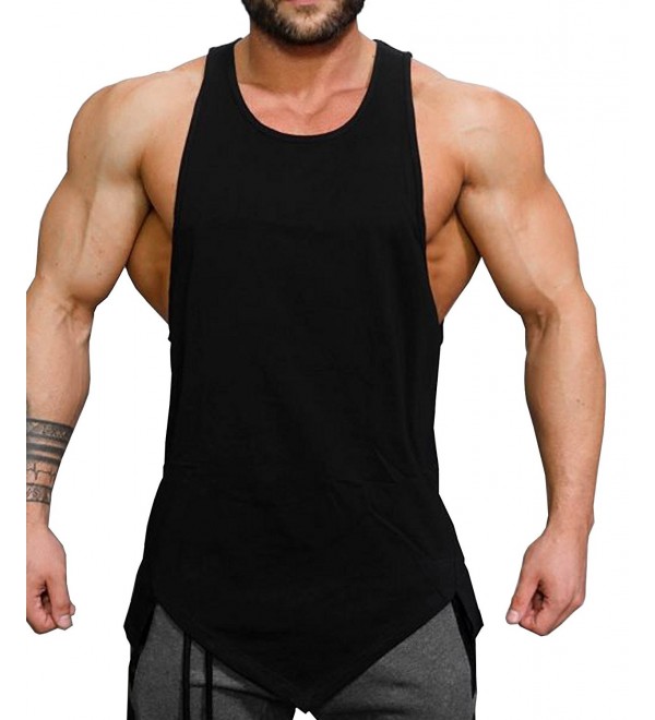 Men's Gym Workout Tank Top Bodybuilding Muscle Stringer Fitness T Shirt ...