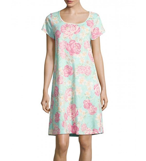Miss Elaine Womens Floral Turquoise