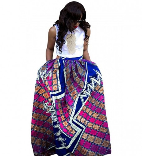 Womens African Print Dashiki Purple