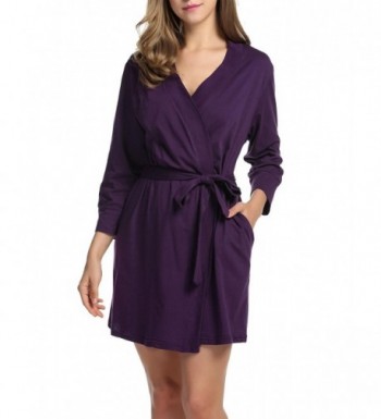 DonKap Womens Sleepwear Cotton Purple