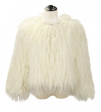 Dikoaina Womens Solid Shaggy Jacket