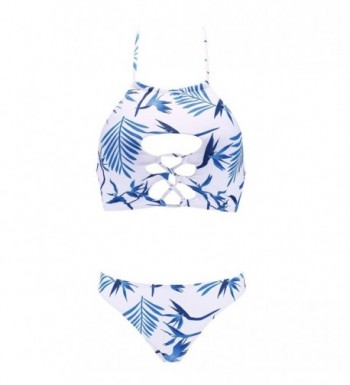 SEARTIST Halter Bikini Print Swimsuit