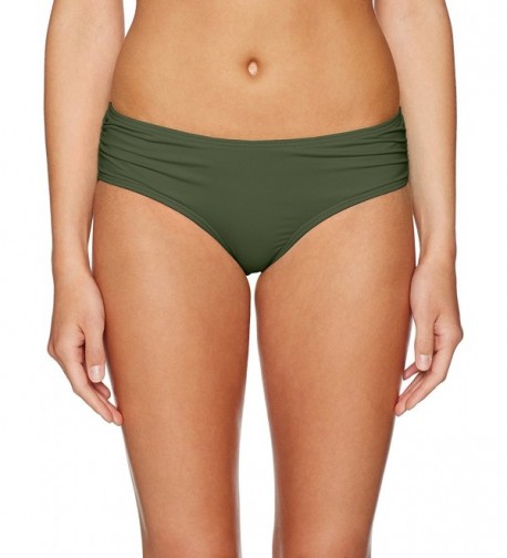 Womens Classic Solids Shirred Bikini