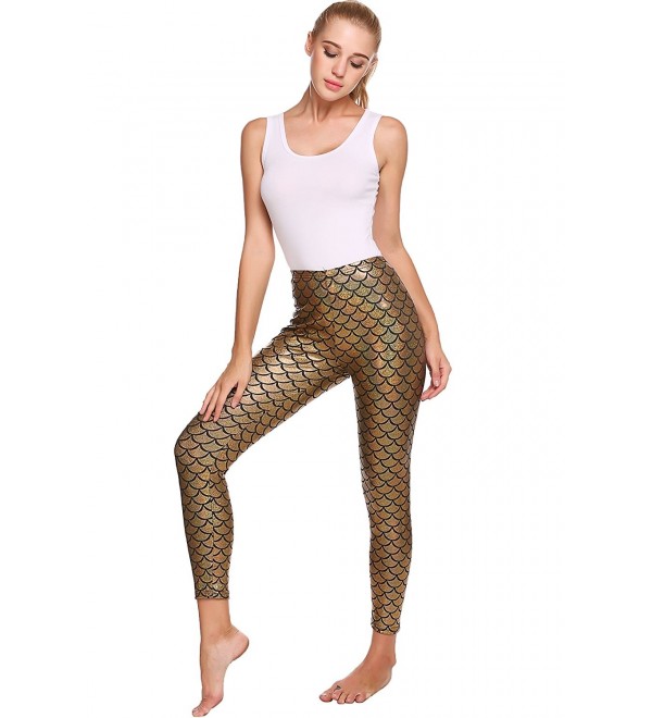 Zeagoo Mermaid Hologram Stretch Leggings