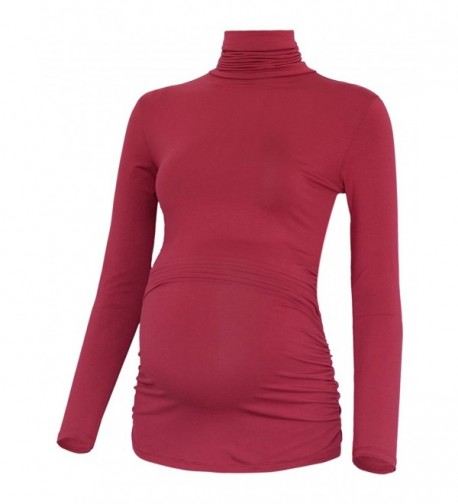 Womens Sleeve Turtleneck Maternity T Shirt