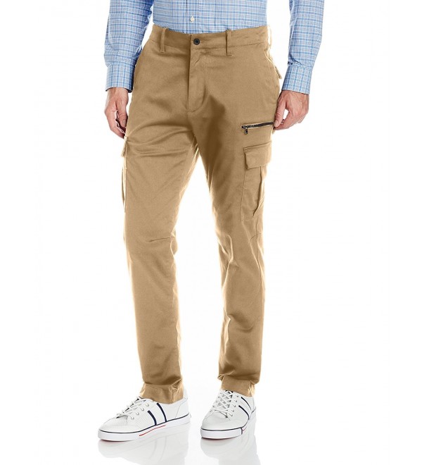 Men's Slim Fit Cargo Pant - Oyster Brown - CJ12LX7KC9J