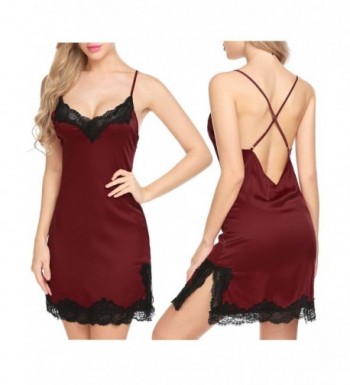 Ekouaer Lingerie Sleepwear Chemise Nightgown