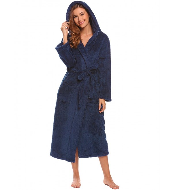 Ekouaer Womens Fleece Bathrobe Loungewear