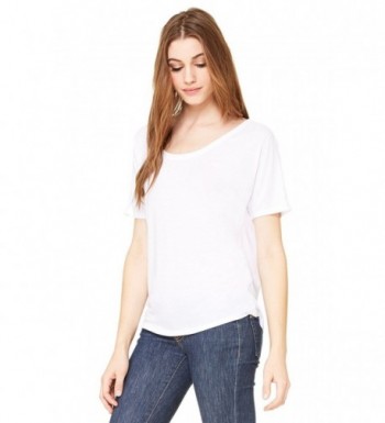 Studio |LA| Women's Flowy Simple Tee - White - CA11RHSCCOR