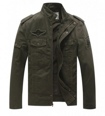 Men's Fashion Cotton Jackets - Army Green - C611OPPXUKF