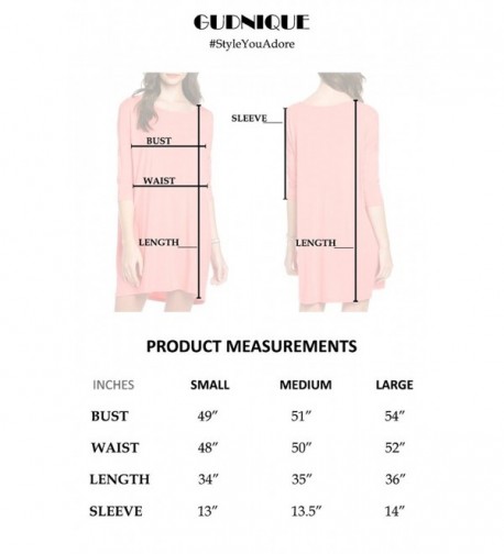 Women's Ultra Soft Bamboo Three-Quarter Sleeve Shift Dress- Made In USA ...