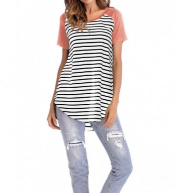 Adreamly Womens Striped Sleeve Baseball