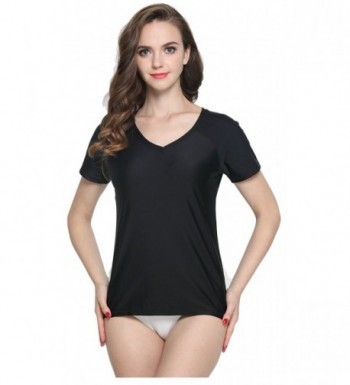 Ilishop Womens Rashguard Sleeve V neck