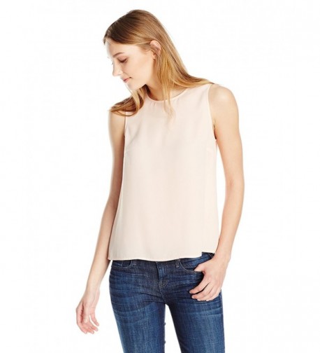 Essentialist Womens Crossover Blouse Seashell