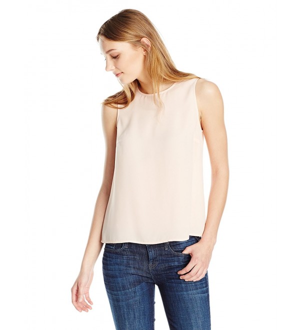 Women's Silky Crepe Crossover Back Shell Blouse - Seashell Pink ...