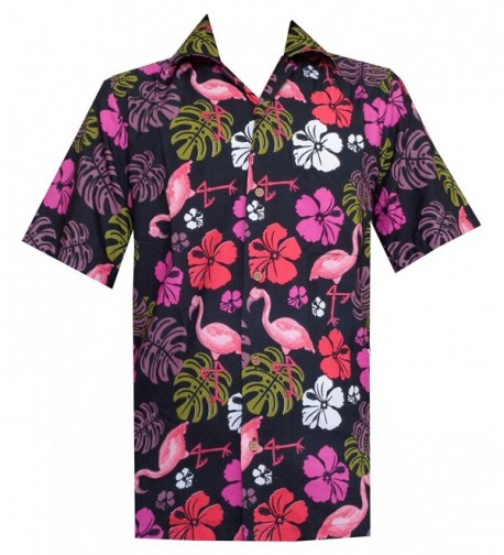 Hawaiian Shirt Flamingo Print Beach