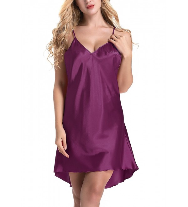 Women's Sleepwear Nightdress Satin Nightgown Sexy Lingerie Outfit - 1 ...