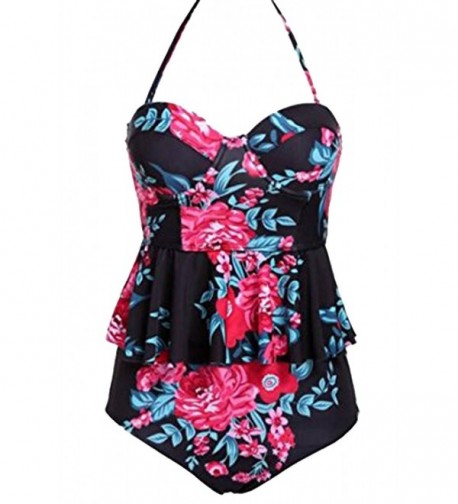 Aleumdr Underwire Printed Flounce Swimsuit