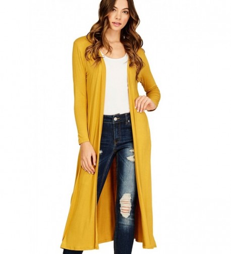 Annabelle Womens Cardigan Pockets Mustard