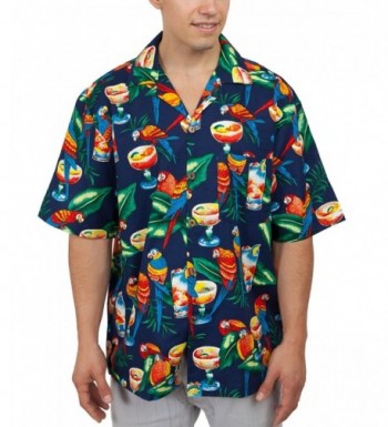 Parrots Margaritas Hawaiian Shirt Navy