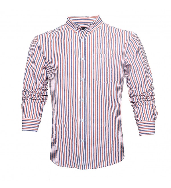 GILBETI Sleeve Striped Oxford Button