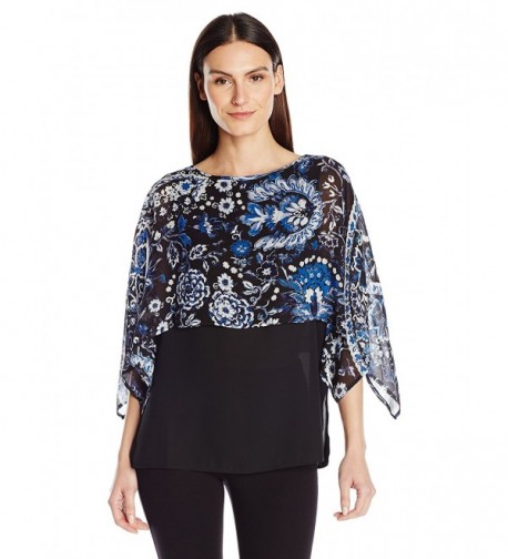 Karen Kane Womens Double Layer Print