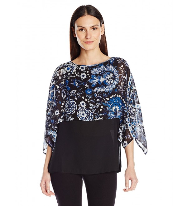 Karen Kane Womens Double Layer Print