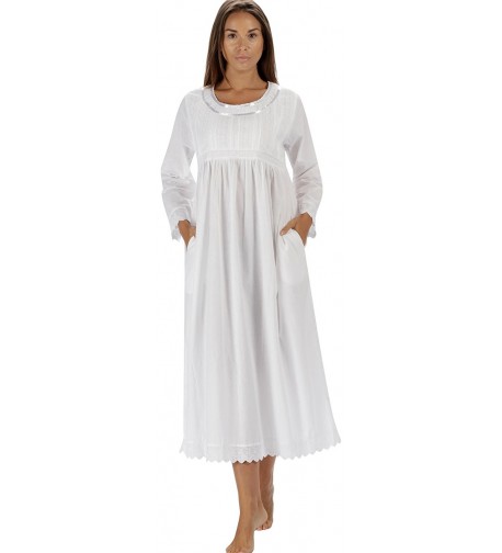 Nightgown Cotton Nightie Pockets HelenaLS