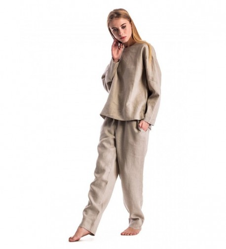 ETNODIM Womens Pajamas Sleepwear Natural