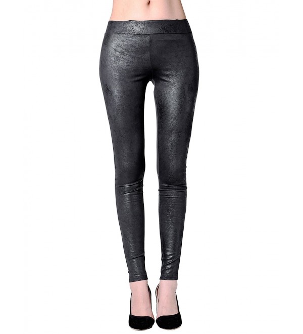 Vero Viva Leather Leggings Elastic