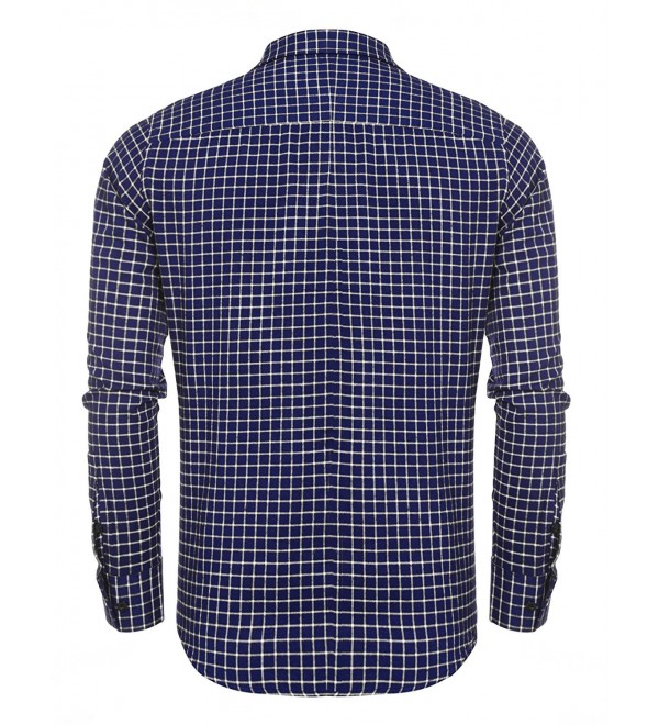 Men's Dress Long Sleeve Flannel Shirt Thermal Plaid Lightweight Casual ...