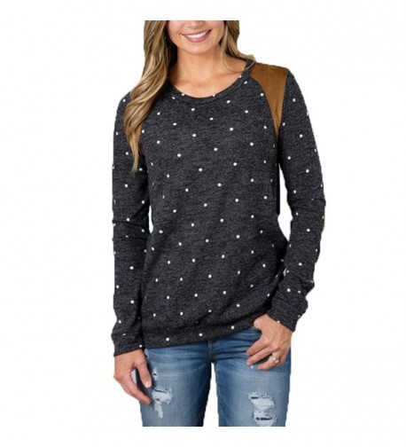Polka Sweatshirt Casual Patches Pullover
