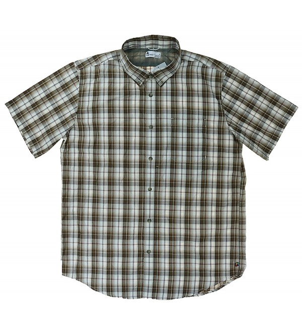 UB Tech by Union Bay Men's Short Sleeve Button Down Woven Shirt- UPF 25 ...