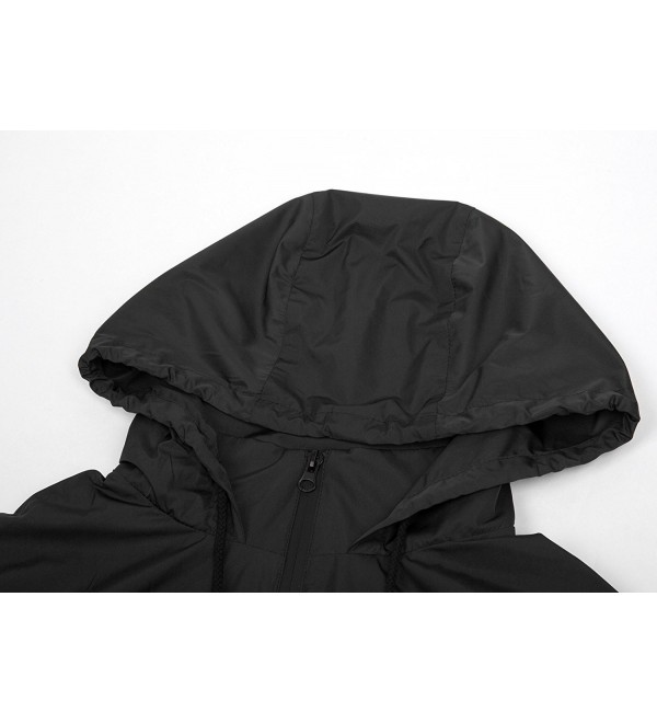 Women Plus Size Lightweight Raincoat Travel Hoodie Rain Jacket HN0037 ...
