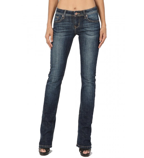 TheMogan Womens Bootcut Jeans Denim