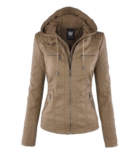 WJC663 Womens Removable Hoodie Motorcyle