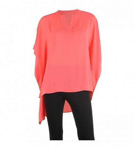 Womens Sleeve Draped TROPICAL CORAL