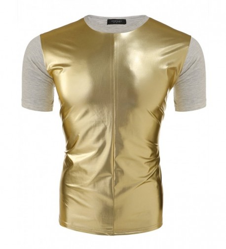 Coofandy Sleeve Cotton T Shirt Leather