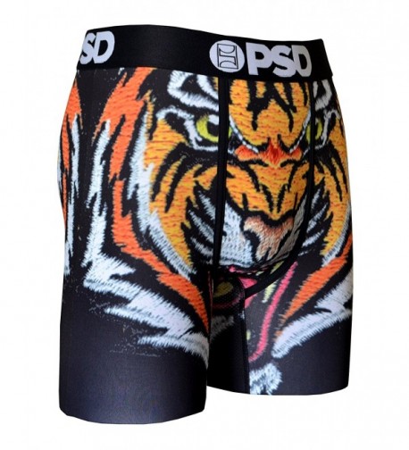 PSD Men's Athletic Boxer Brief Underwear- Souvenir Tiger Face - Black ...