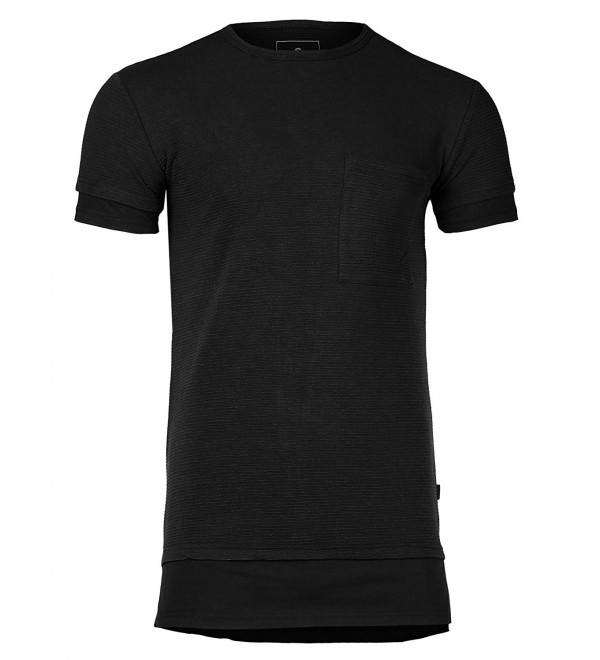Relaxed Longline Ribbed Crewneck T shirt