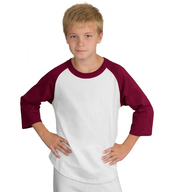 Sport Tek Colorblock Raglan Jersey Cardinal