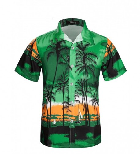 APTRO Hawaiian Shirt Sleeve Shirts
