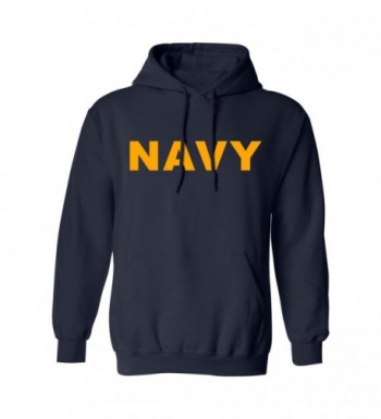 Navy NAVY Hooded Sweatshirt print