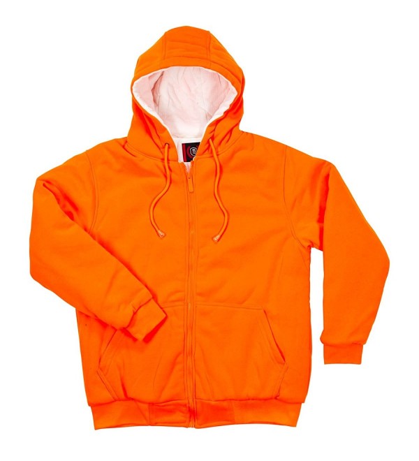 high visibility orange hoodie